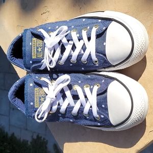 Converse All-Stars Low Top Polka Dot Blue